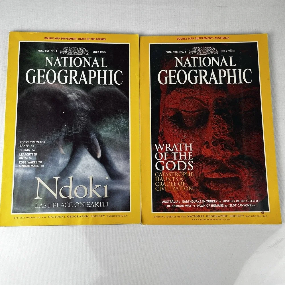 National Geographic Magazine Lot – 8 Issues (1969–2000)‎